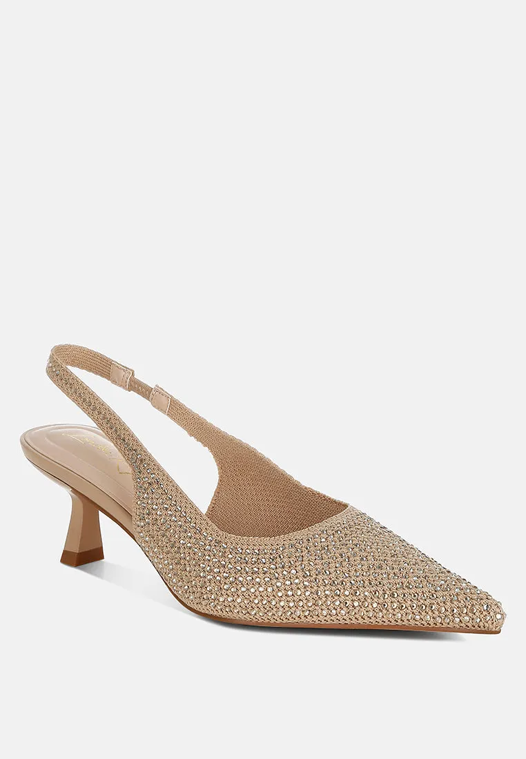 Flyknit Rhinestone Slingback Sandals By RUW
