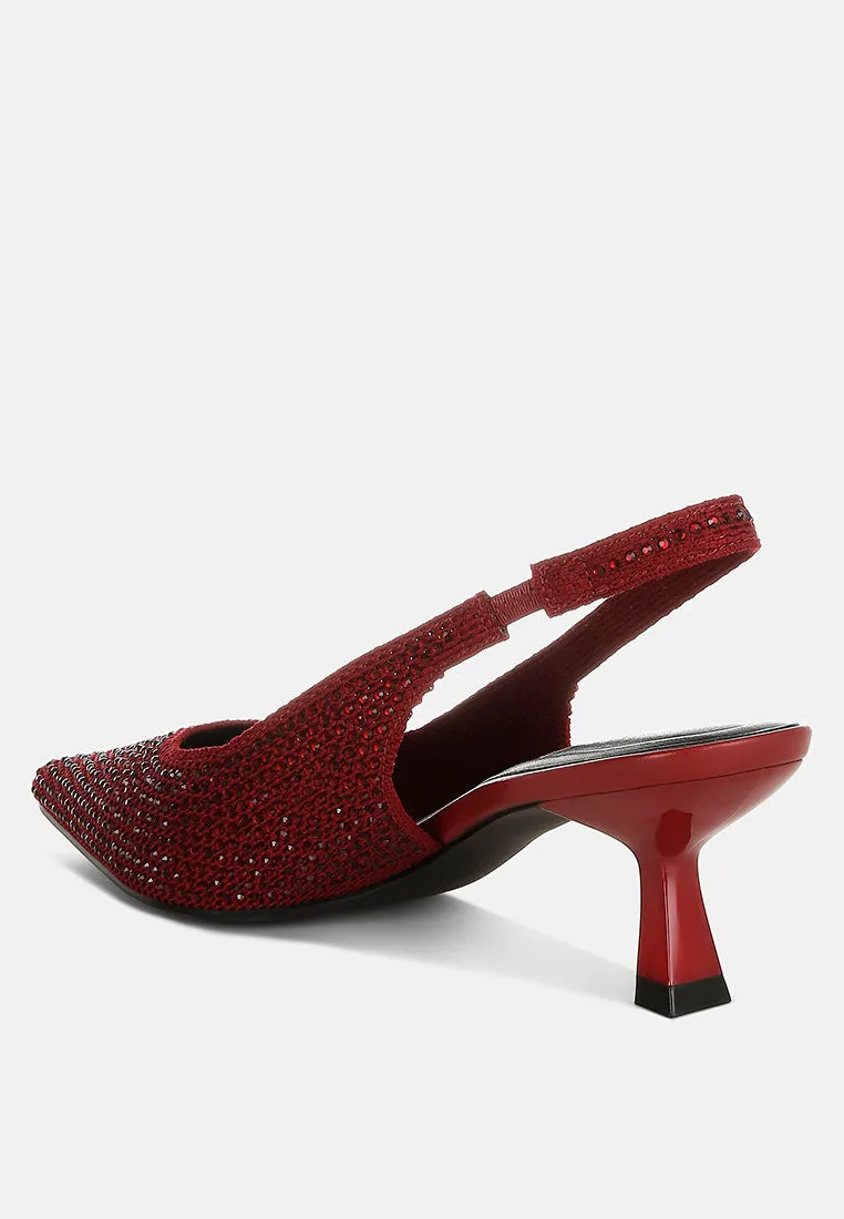 Flyknit Rhinestone Slingback Sandals By RUW