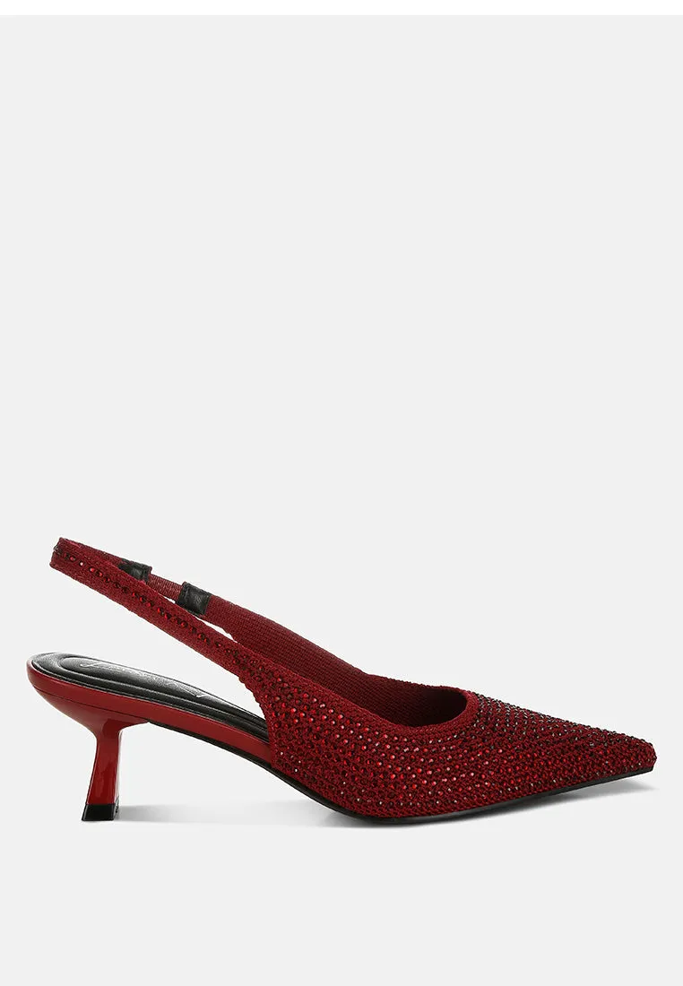 Flyknit Rhinestone Slingback Sandals By RUW