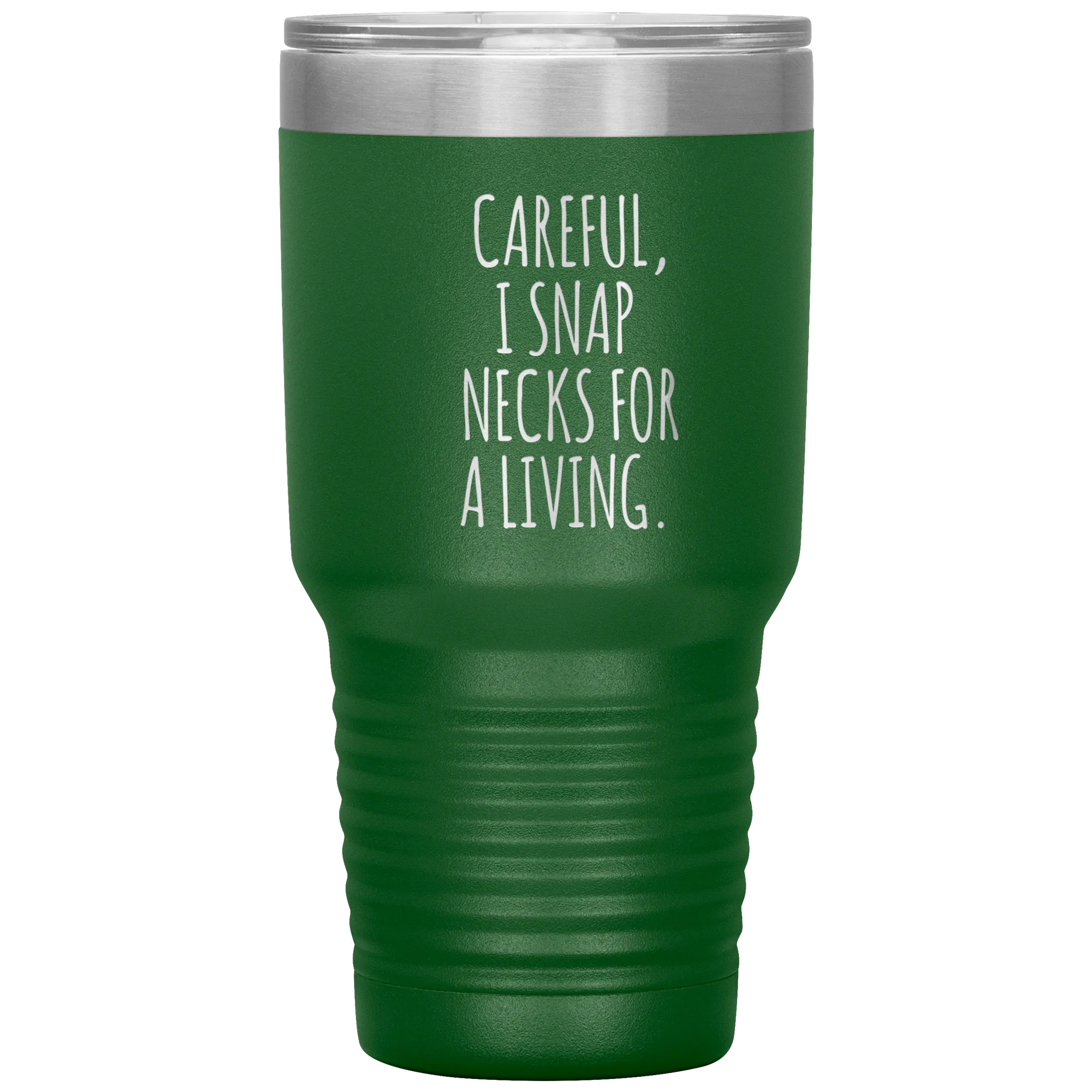 Funny Chiropractor Gift Idea for Best Chiropractor Ever Graduation I Snap Necks For A Living Tumbler Insulated Travel Coffee Cup BPA Free