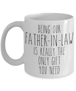 Funny Father in Law Gift for Father-in-Law from Daughter in Law Son in Law Mug Father's Day Coffee Cup Birthday Present