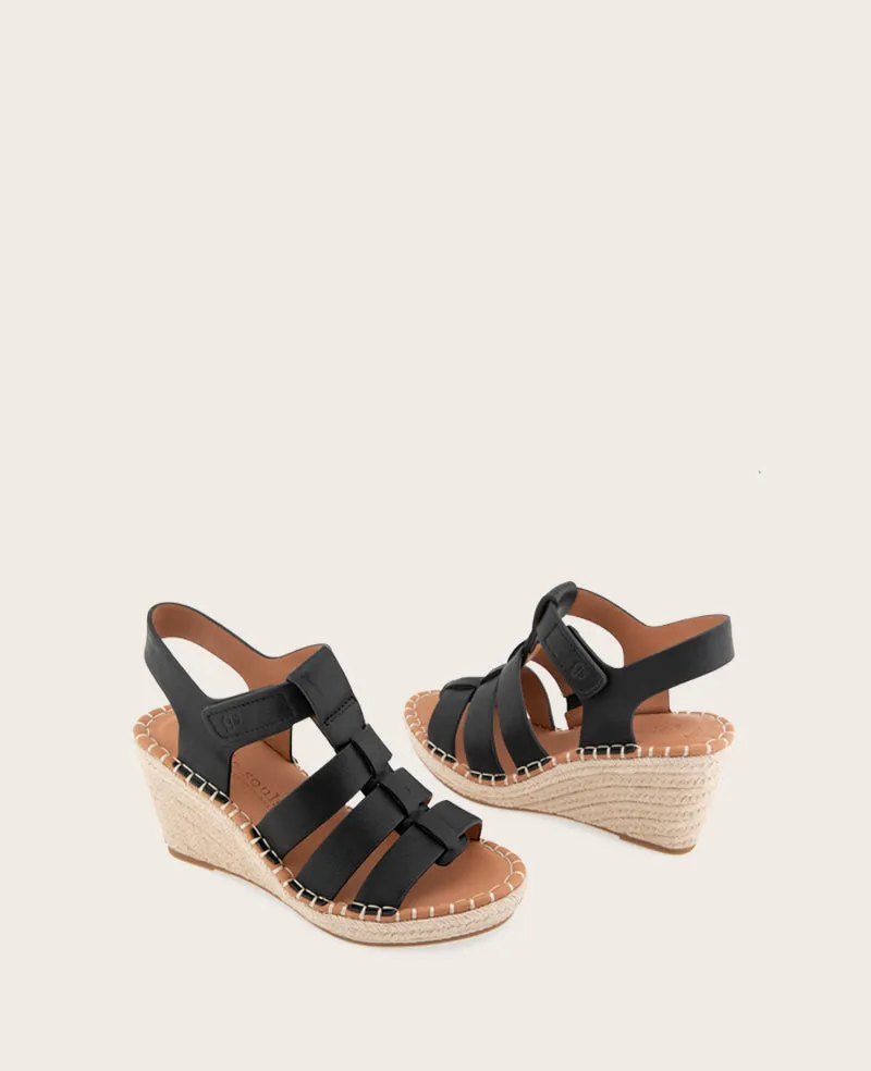 GENTLE SOULS - Capelin Leather Espadrille Wedge