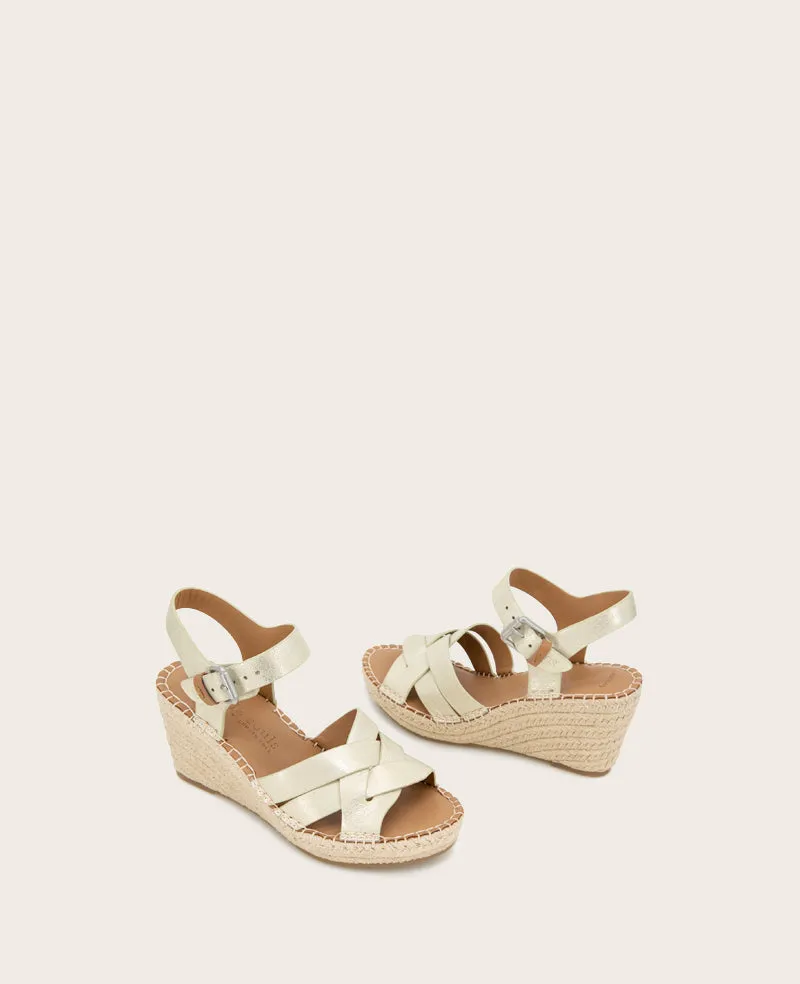 GENTLE SOULS - Caspian Leather Espadrille Wedge