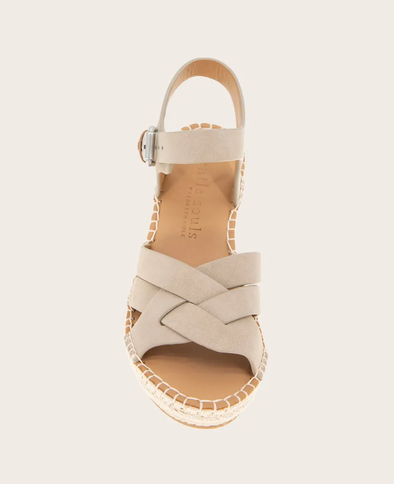 GENTLE SOULS - Caspian Nubuck Espadrille Wedge
