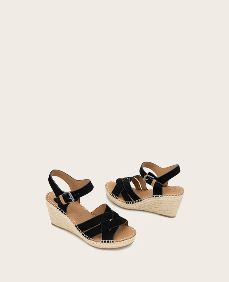 GENTLE SOULS - Caspian Nubuck Espadrille Wedge