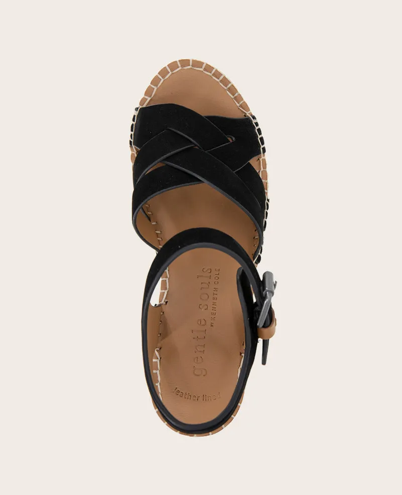 GENTLE SOULS - Caspian Nubuck Espadrille Wedge