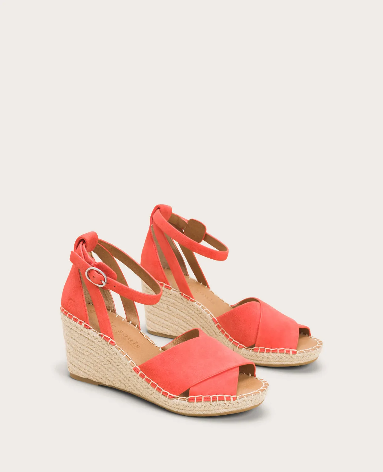 GENTLE SOULS - Charli Suede X-Band Espadrille Wedge Sandal