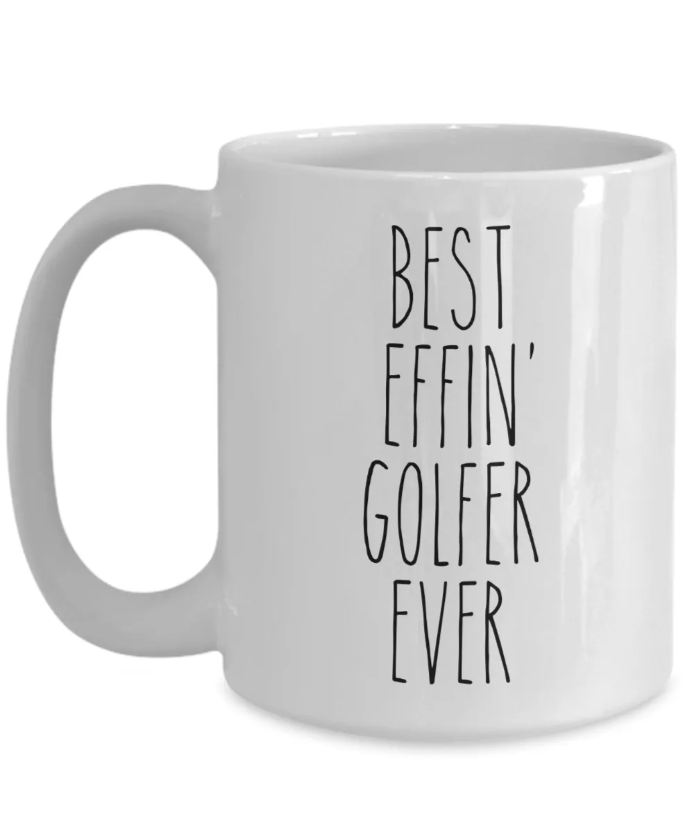Gift For Golfer Best Effin' Golfer Ever Mug Coffee Cup Funny Coworker Gifts