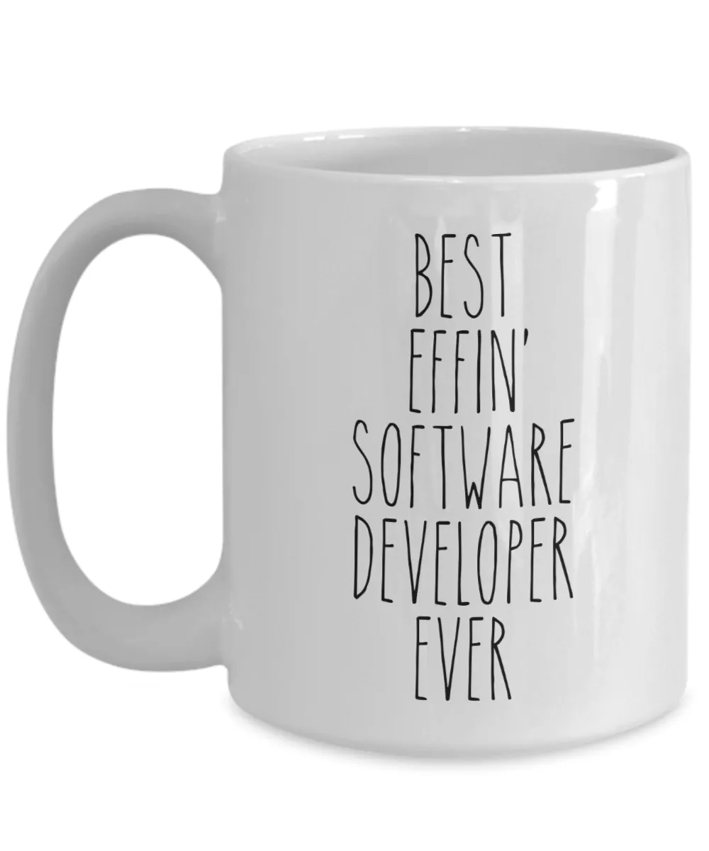 Gift For Software Developer Best Effin' Software Developer Ever Mug Coffee Cup Funny Coworker Gifts