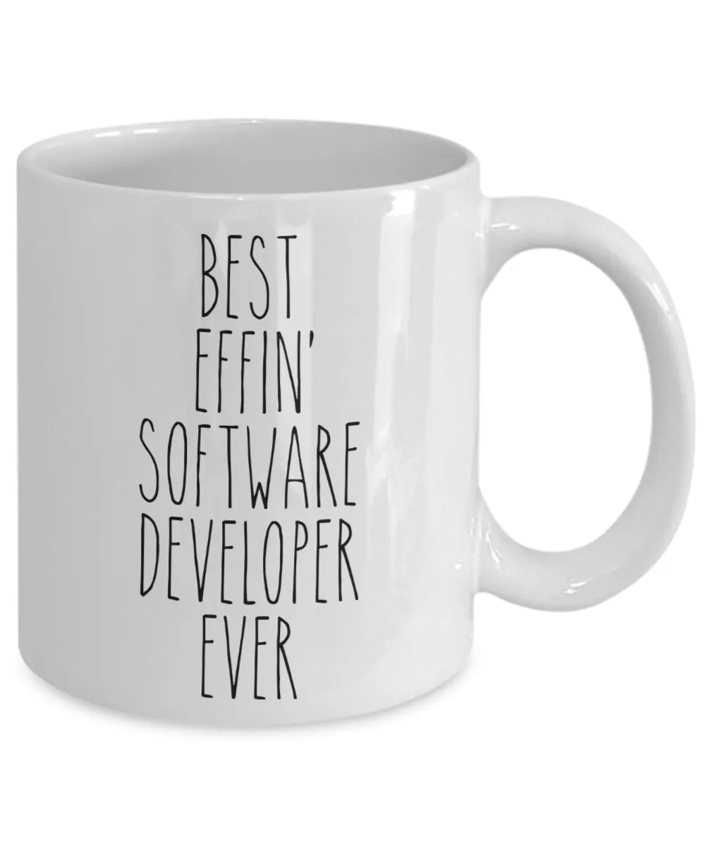 Gift For Software Developer Best Effin' Software Developer Ever Mug Coffee Cup Funny Coworker Gifts