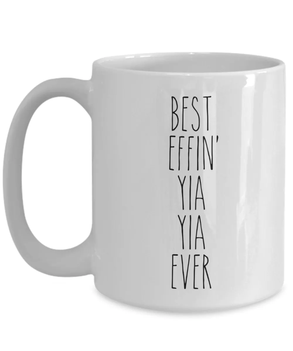 Gift For Yia Yia Best Effin' Yia Yia Ever Mug Coffee Cup Funny Coworker Gifts