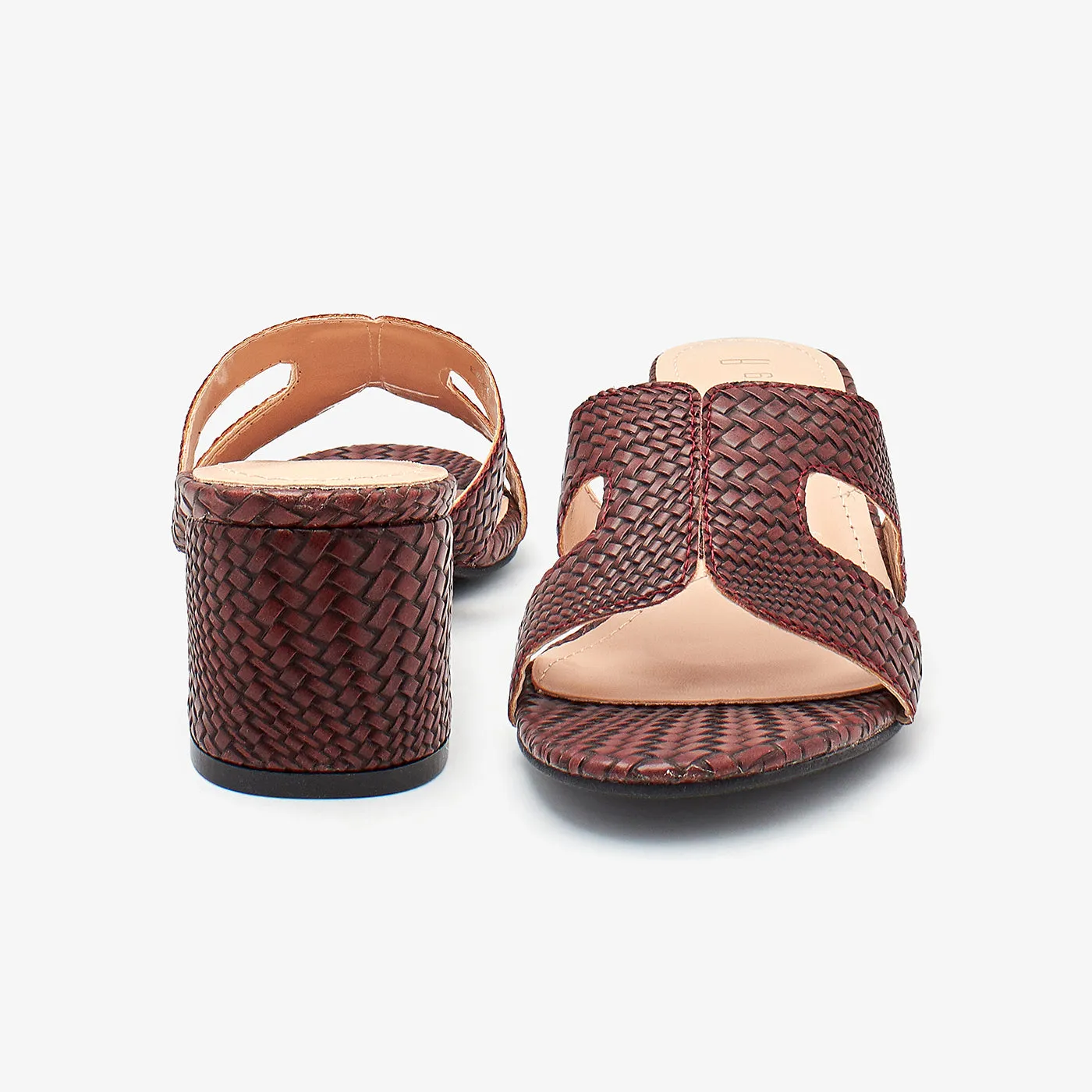 H-Strap Block Heels for Women