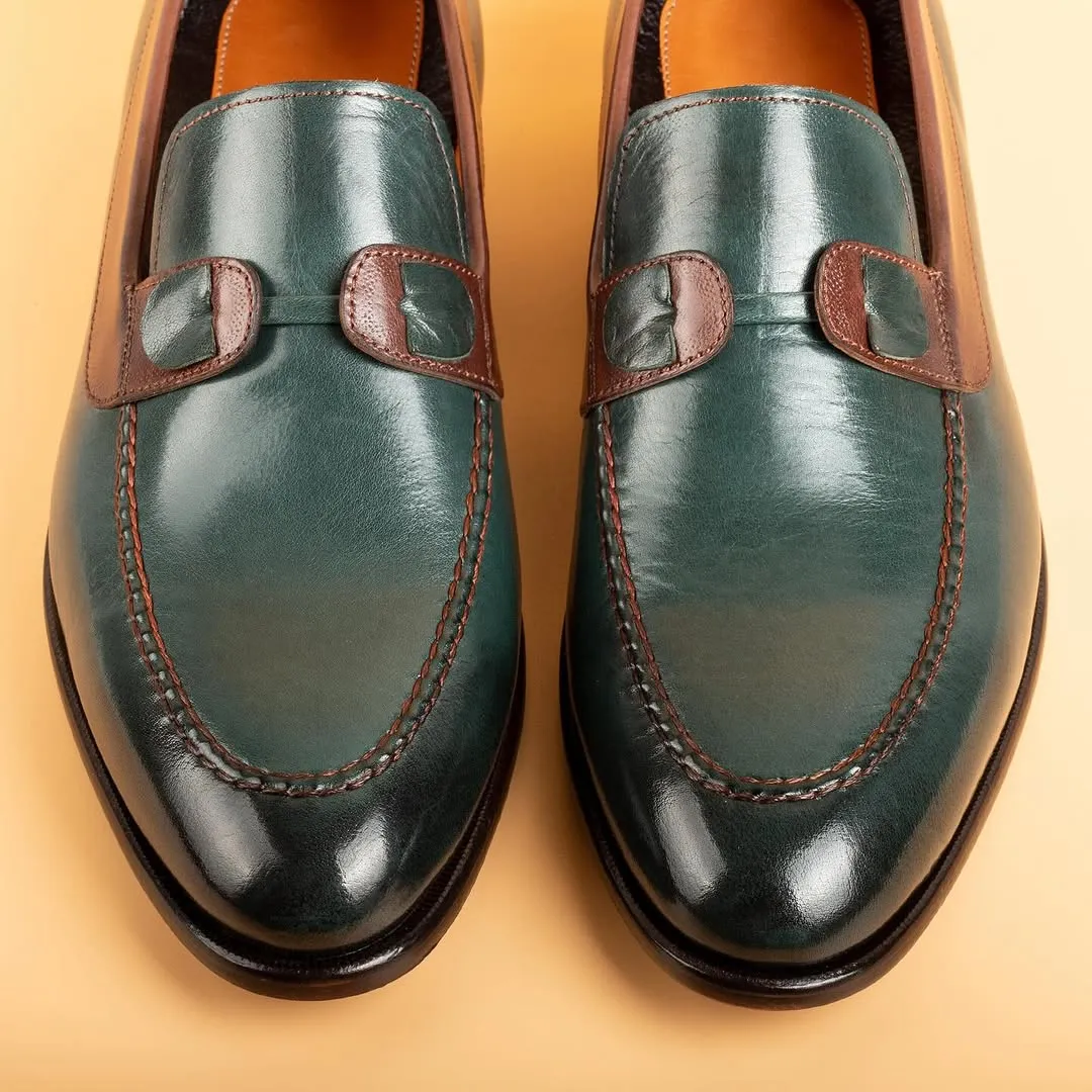 Handmade Loafers Trendy Layered Cowhide Leather Men's Shoes