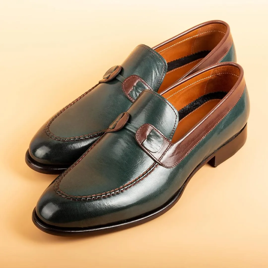 Handmade Loafers Trendy Layered Cowhide Leather Men's Shoes
