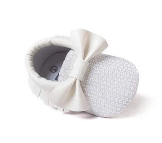 Handmade Soft Bottom Fashion Tassels Baby Moccasin born Babies Shoes 14-colors PU leather Prewalkers Boots
