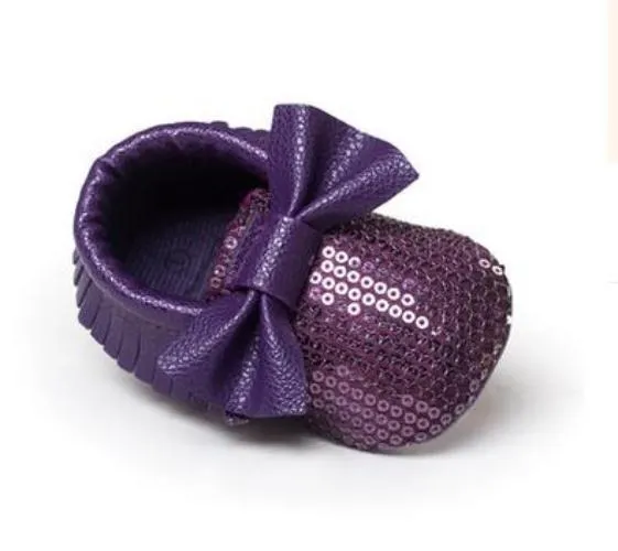 Handmade Soft Bottom Fashion Tassels Baby Moccasin born Babies Shoes 14-colors PU leather Prewalkers Boots