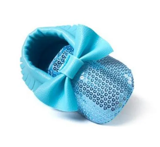 Handmade Soft Bottom Fashion Tassels Baby Moccasin born Babies Shoes 14-colors PU leather Prewalkers Boots
