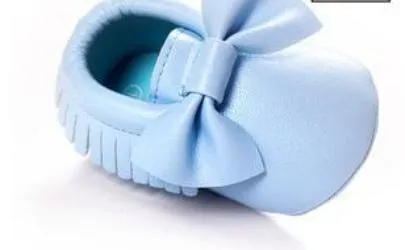 Handmade Soft Bottom Fashion Tassels Baby Moccasin born Babies Shoes 14-colors PU leather Prewalkers Boots