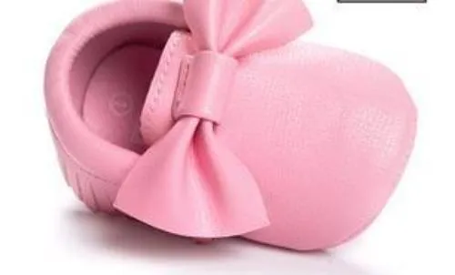 Handmade Soft Bottom Fashion Tassels Baby Moccasin born Babies Shoes 14-colors PU leather Prewalkers Boots