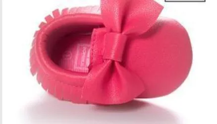 Handmade Soft Bottom Fashion Tassels Baby Moccasin born Babies Shoes 14-colors PU leather Prewalkers Boots