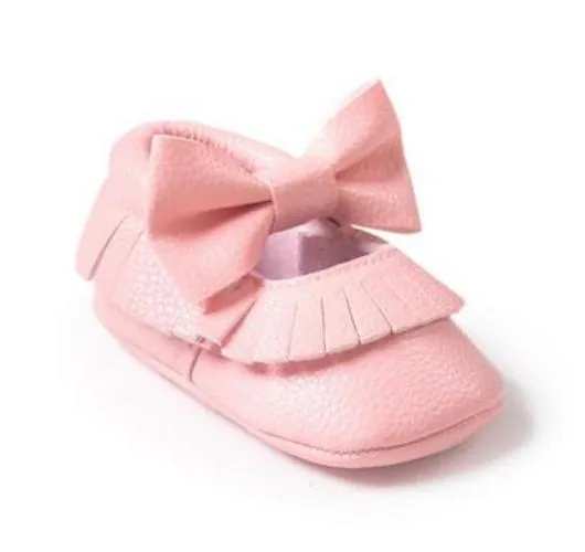 Handmade Soft Bottom Fashion Tassels Baby Moccasin born Babies Shoes 14-colors PU leather Prewalkers Boots