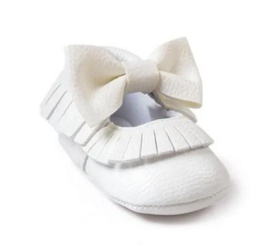 Handmade Soft Bottom Fashion Tassels Baby Moccasin born Babies Shoes 14-colors PU leather Prewalkers Boots