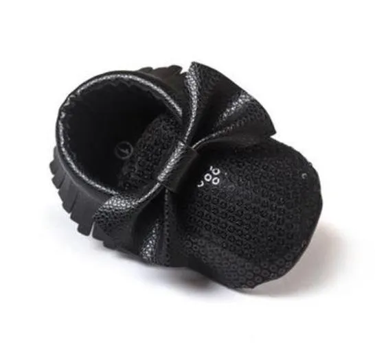 Handmade Soft Bottom Fashion Tassels Baby Moccasin born Babies Shoes 14-colors PU leather Prewalkers Boots