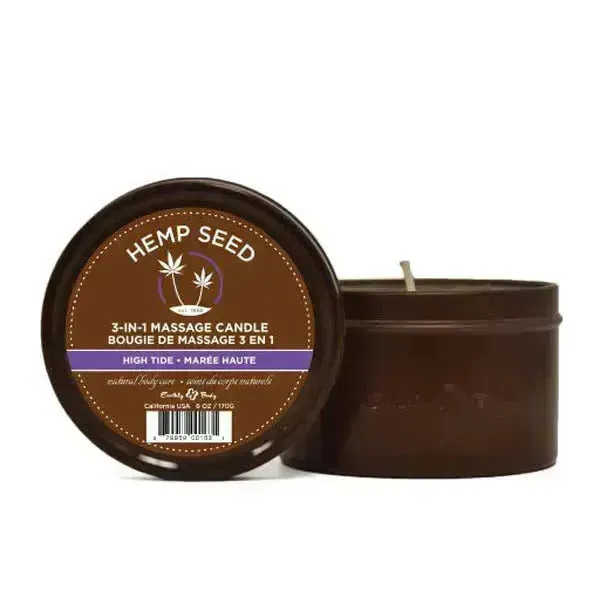 Hemp Seed 3-In-1 Massage Candle - High Tide (Coconut Lime Verbena) - 170 g