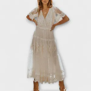 Hikari™ Lace Midi Dress