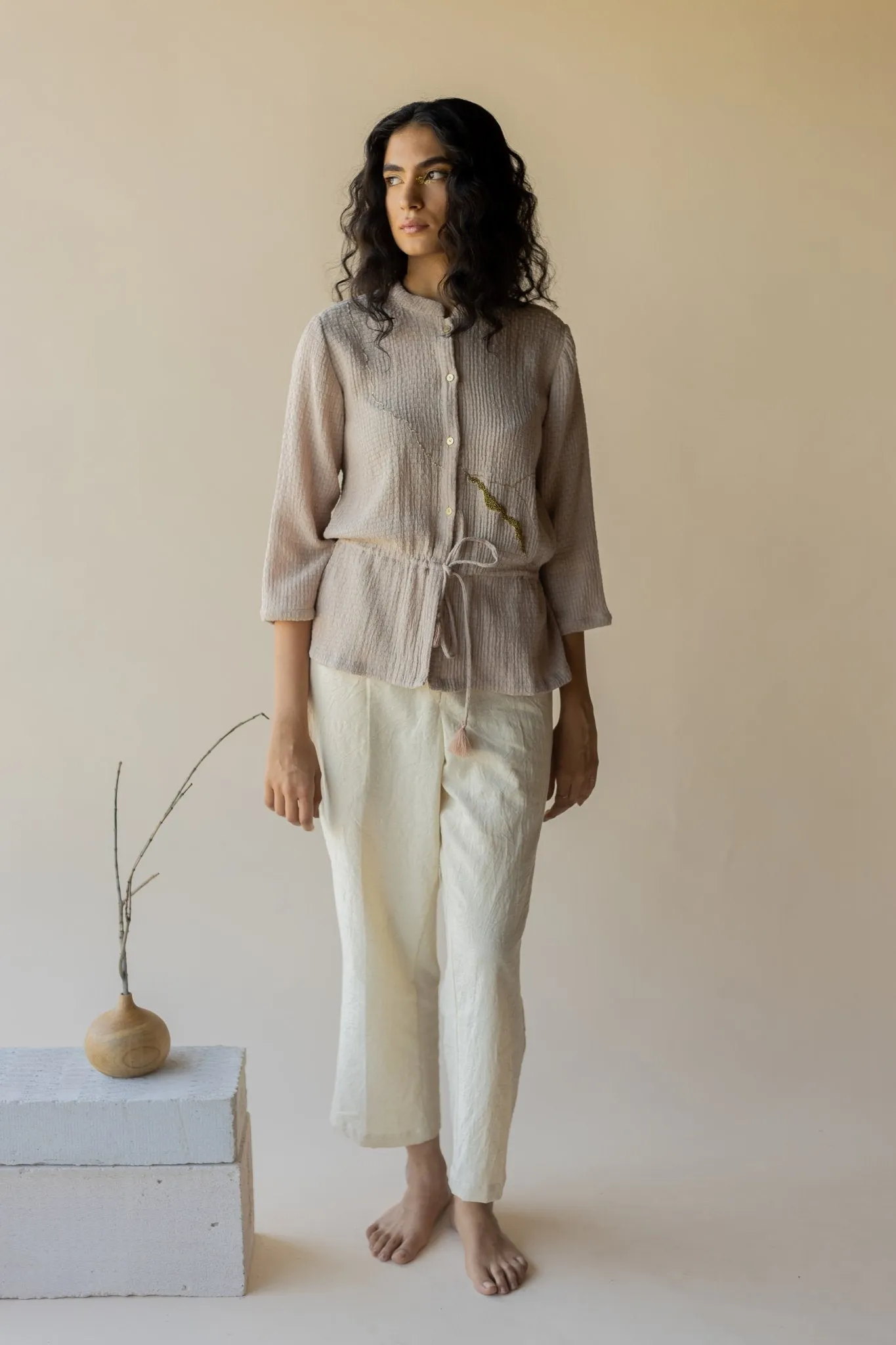 Himari Textured Cotton Top
