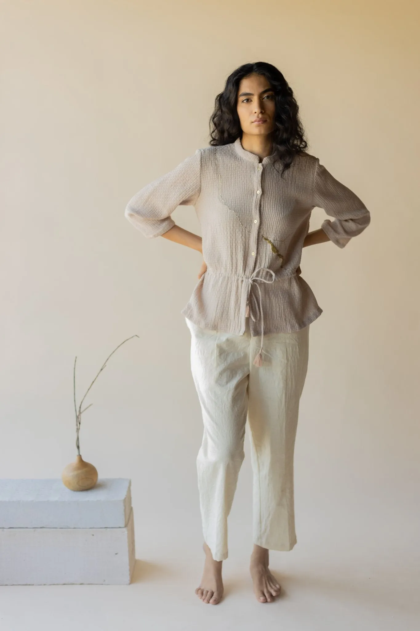 Himari Textured Cotton Top
