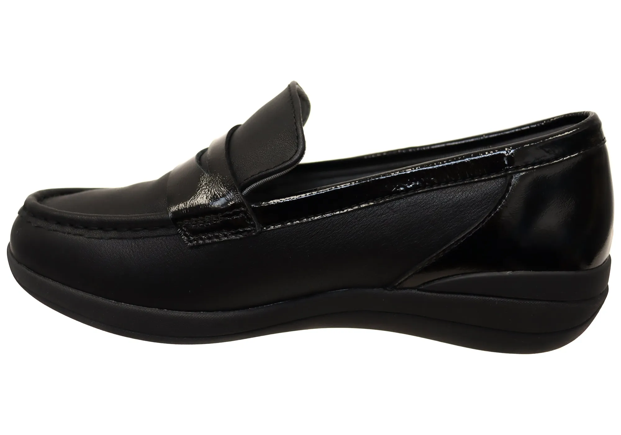 Homyped Glee Penny Loafer Womens Leather Comfortable Supportive Shoes