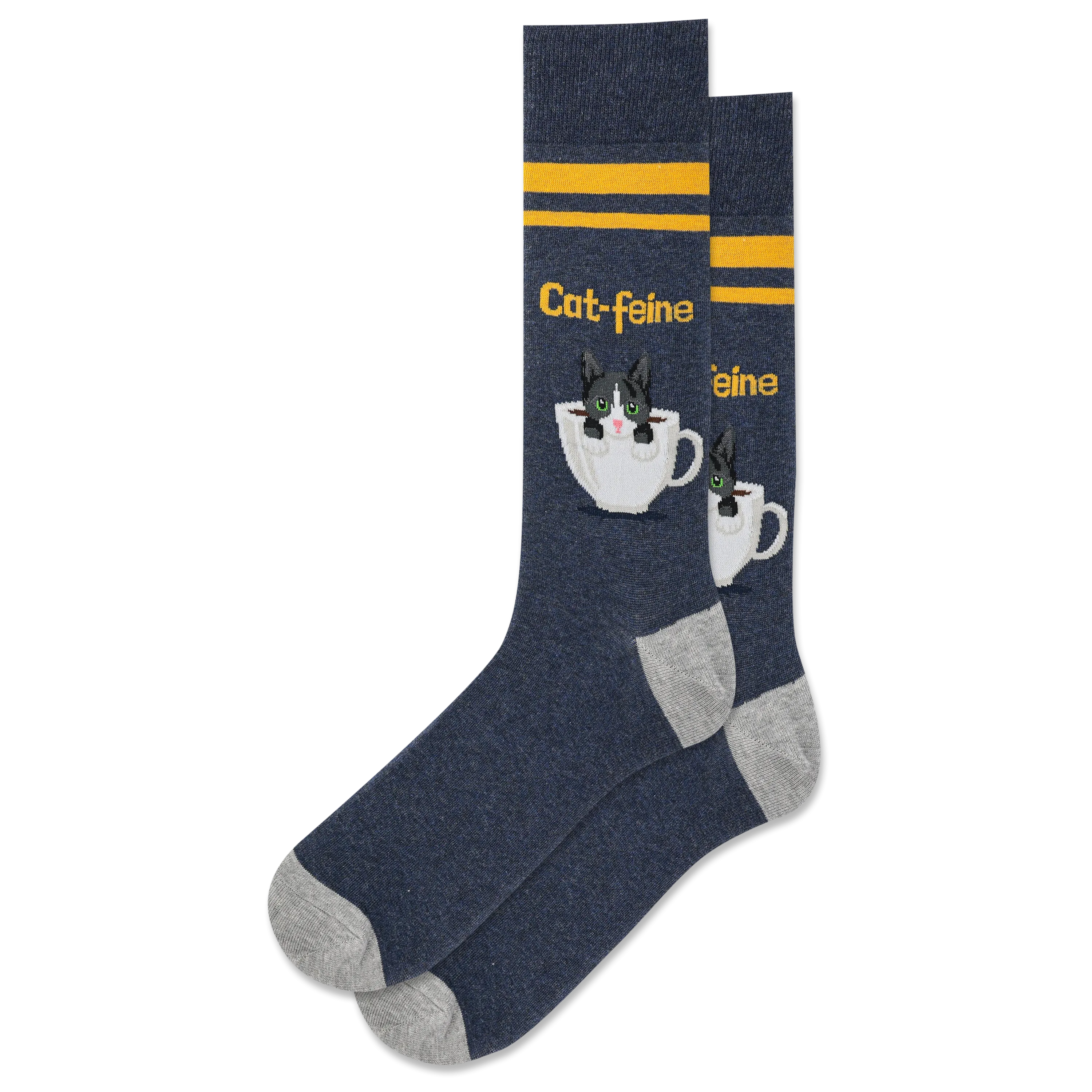 HOTSOX Men's Cat-Feine Crew Sock