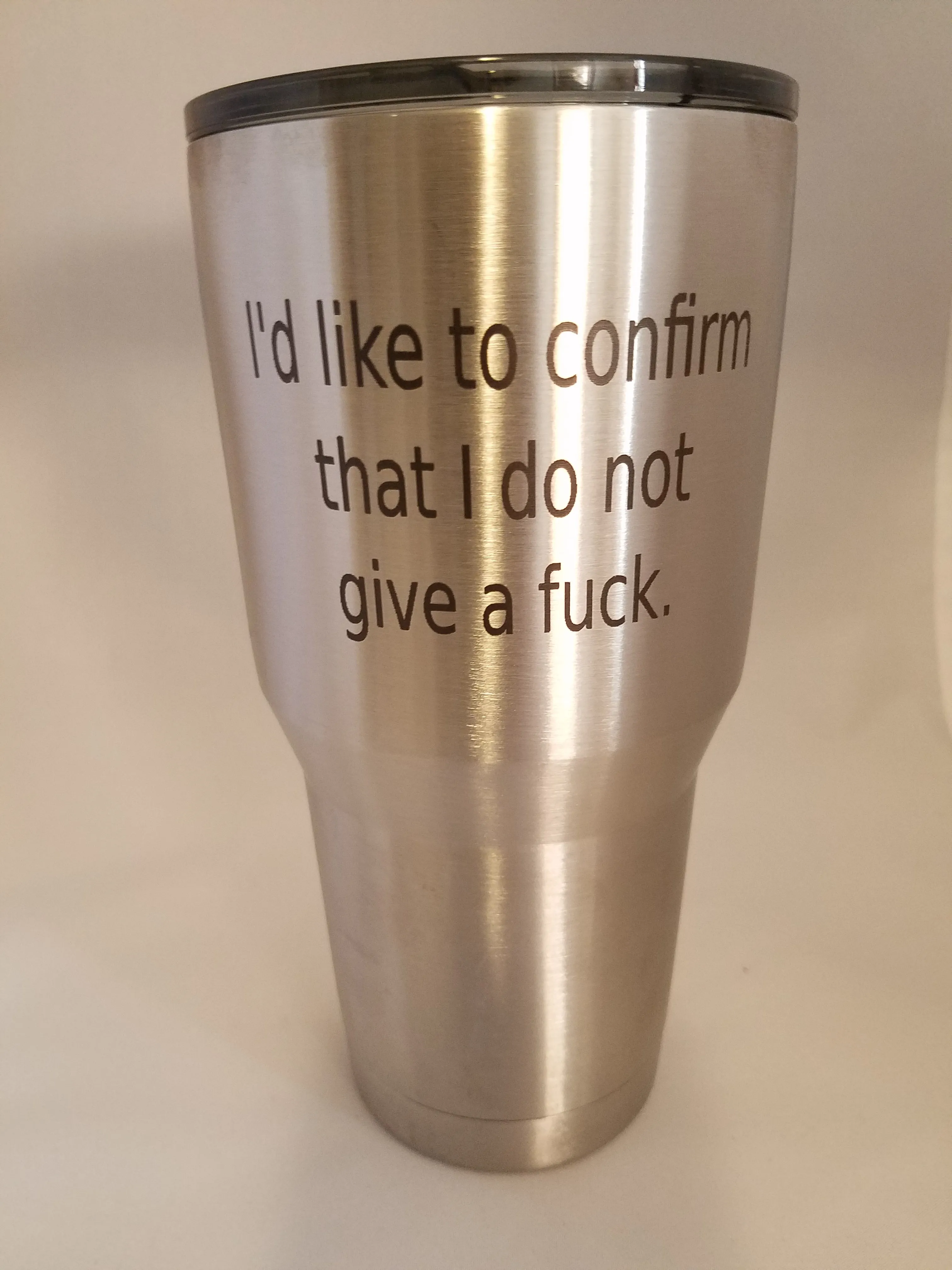 I'd like to confirm that I do not give a....