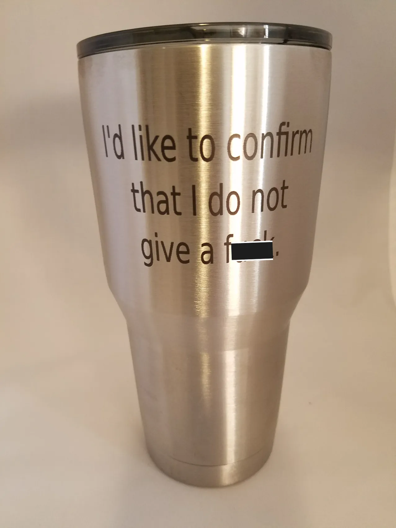 I'd like to confirm that I do not give a....