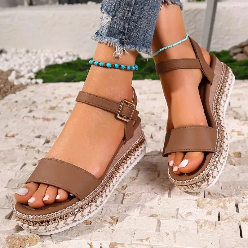 Isla™ - Buckle Strap Flat Sandals