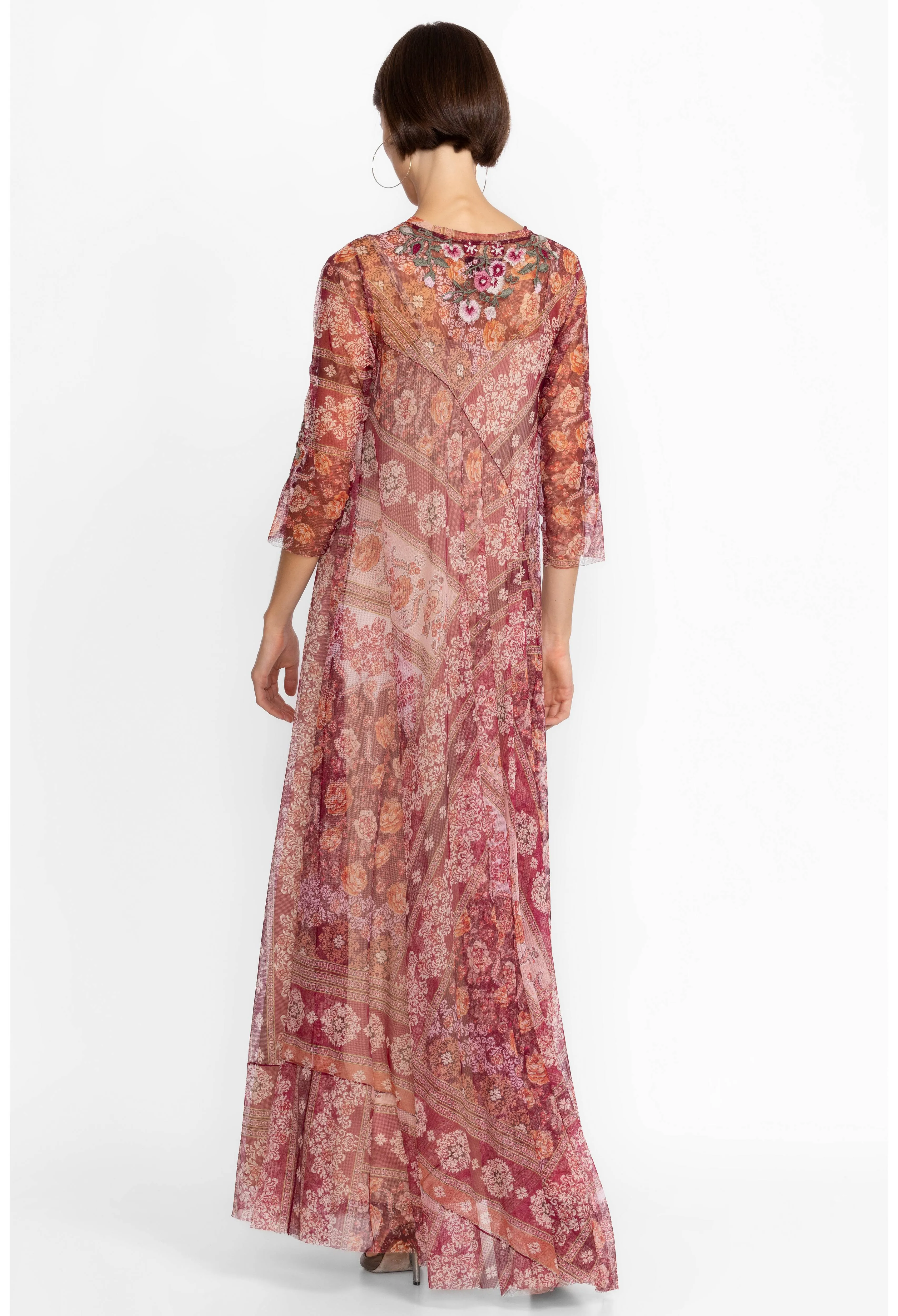 Johnny Was Cardinal Mesh Dress (Slip)
