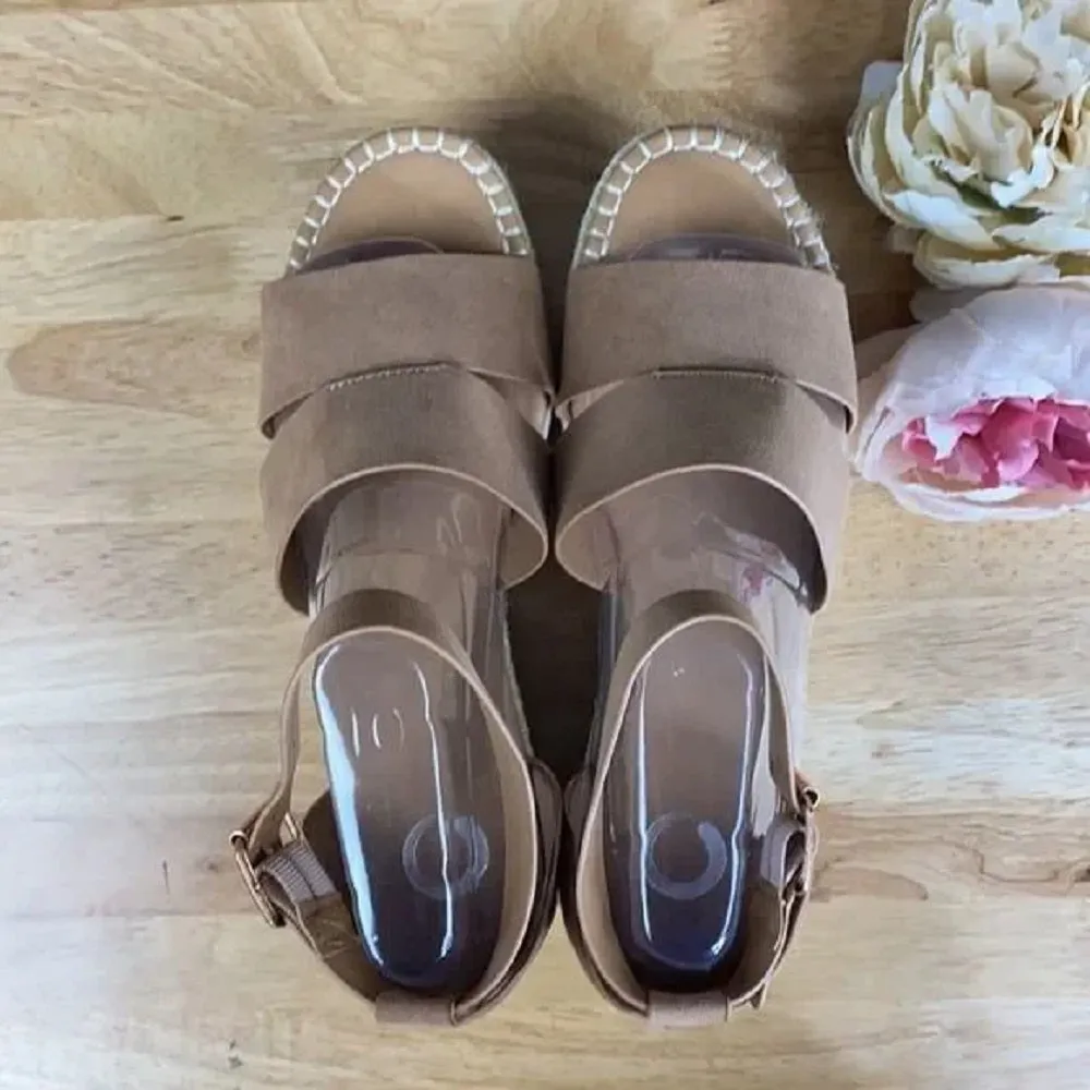 Journee Tan Espadrille Sandals 10M