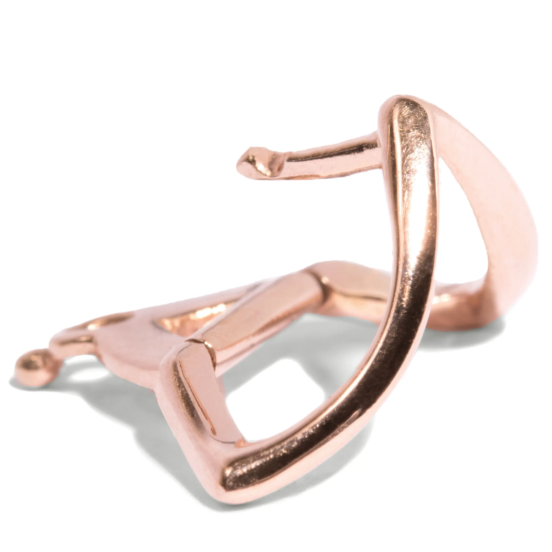 Knife Edge Curved Triangle Ear Cuff Single Earring