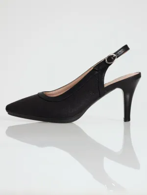 Ladies Soft Phoebe Crackle Heel - Black