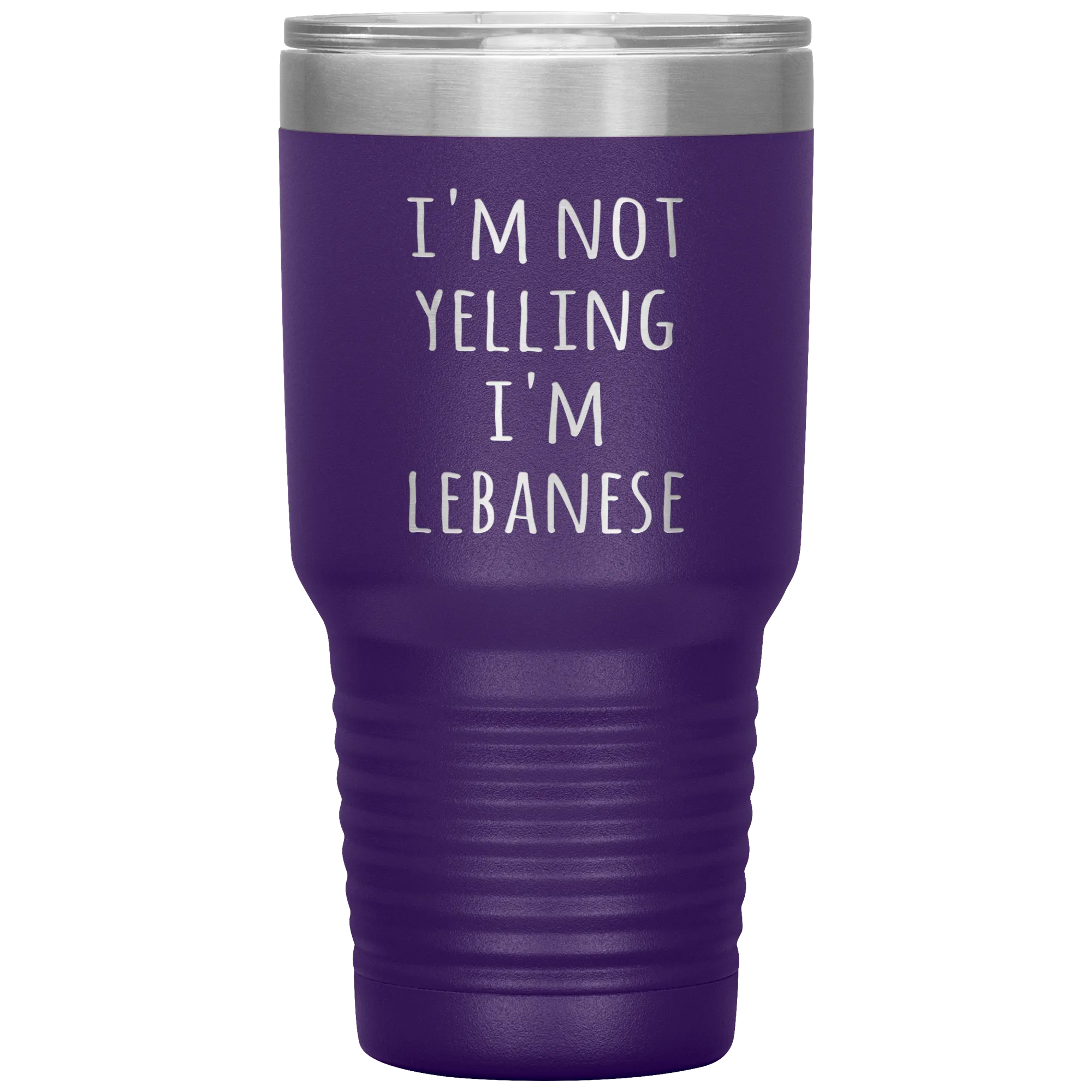 Lebanon Tumbler I'm Not Yelling I'm Lebanese Funny Gift Travel Coffee Cup 30oz BPA Free