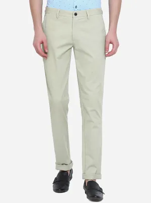 Light Grey Solid Uno Fit Casual Trouser | JadeBlue