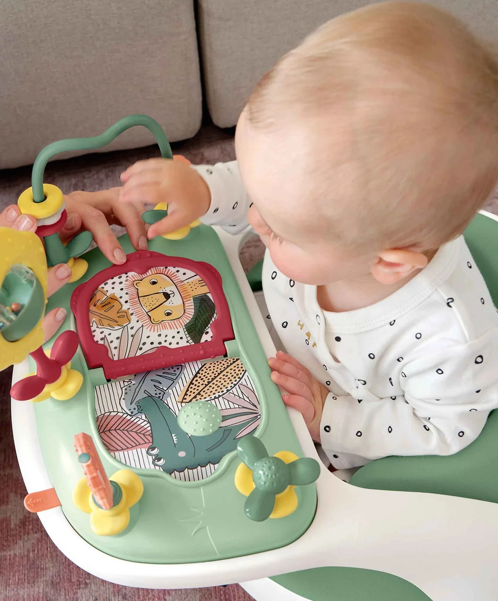 Mamas & Papas Snug Floor Seat with Activity Tray - Eucalyptus