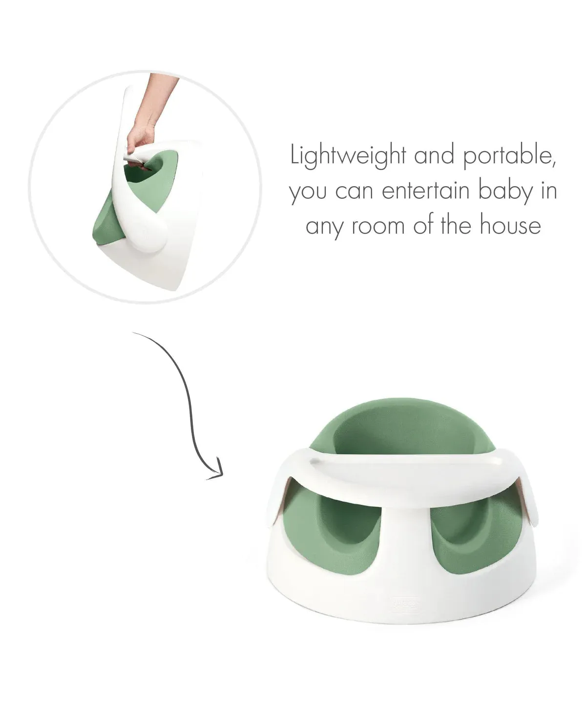 Mamas & Papas Snug Floor Seat with Activity Tray - Eucalyptus