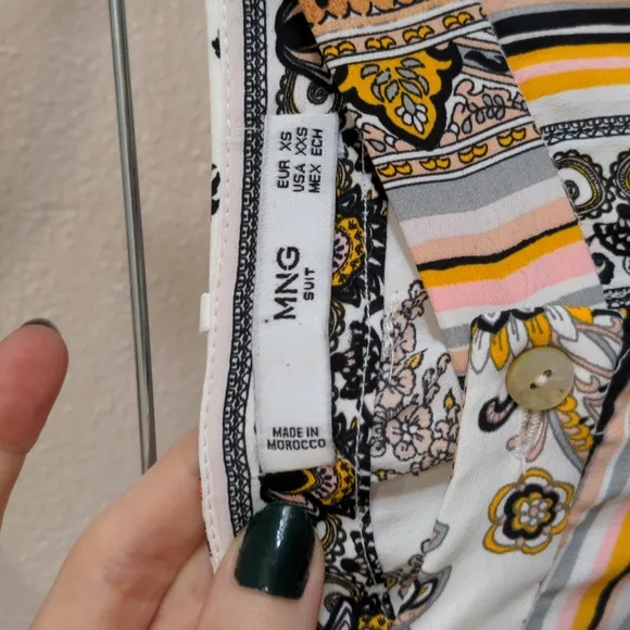 Mango patchwork print maxi skirt