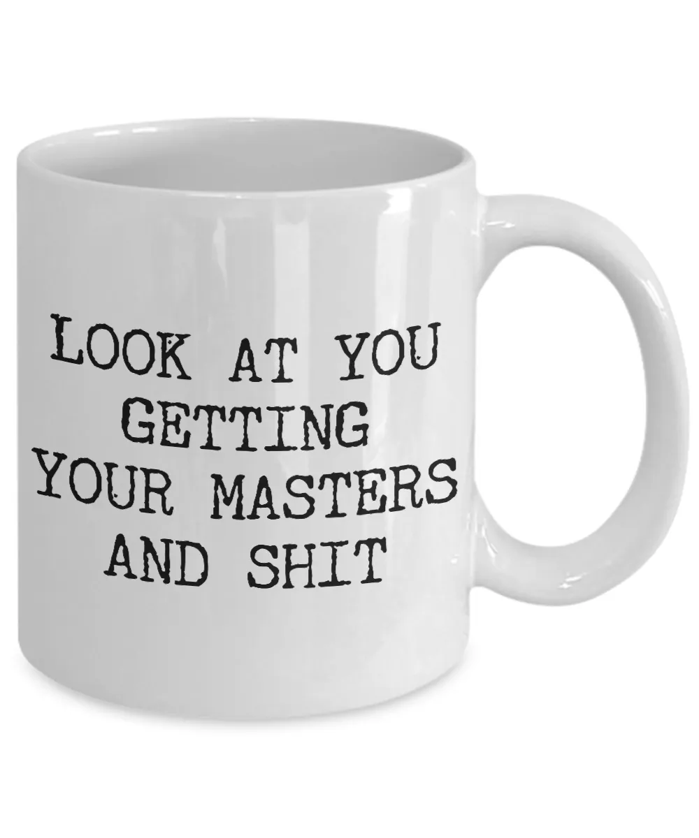 Masters Degree Gift Idea Master's Degree Graduation Gift Mug Funny Coffee Cup Mugs for Men & Women
