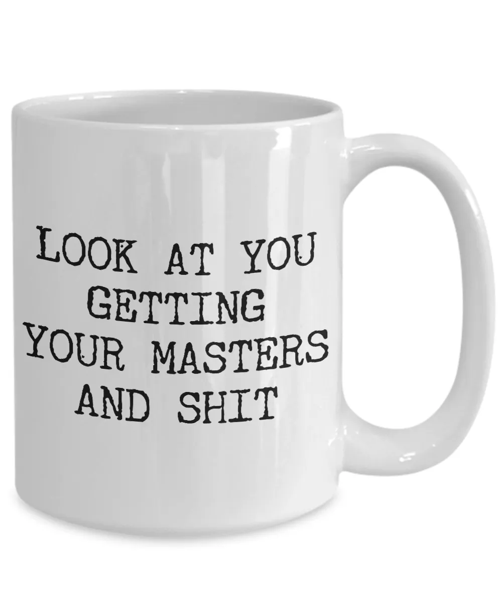 Masters Degree Gift Idea Master's Degree Graduation Gift Mug Funny Coffee Cup Mugs for Men & Women