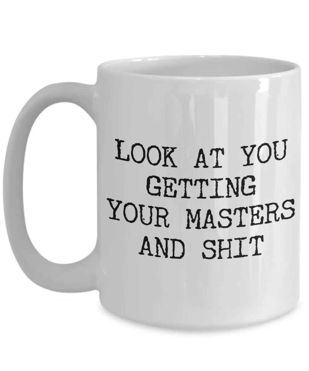 Masters Degree Gift Idea Master's Degree Graduation Gift Mug Funny Coffee Cup Mugs for Men & Women
