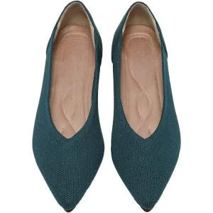 Memory Foam Insole Textured Knit Slip-On Flats