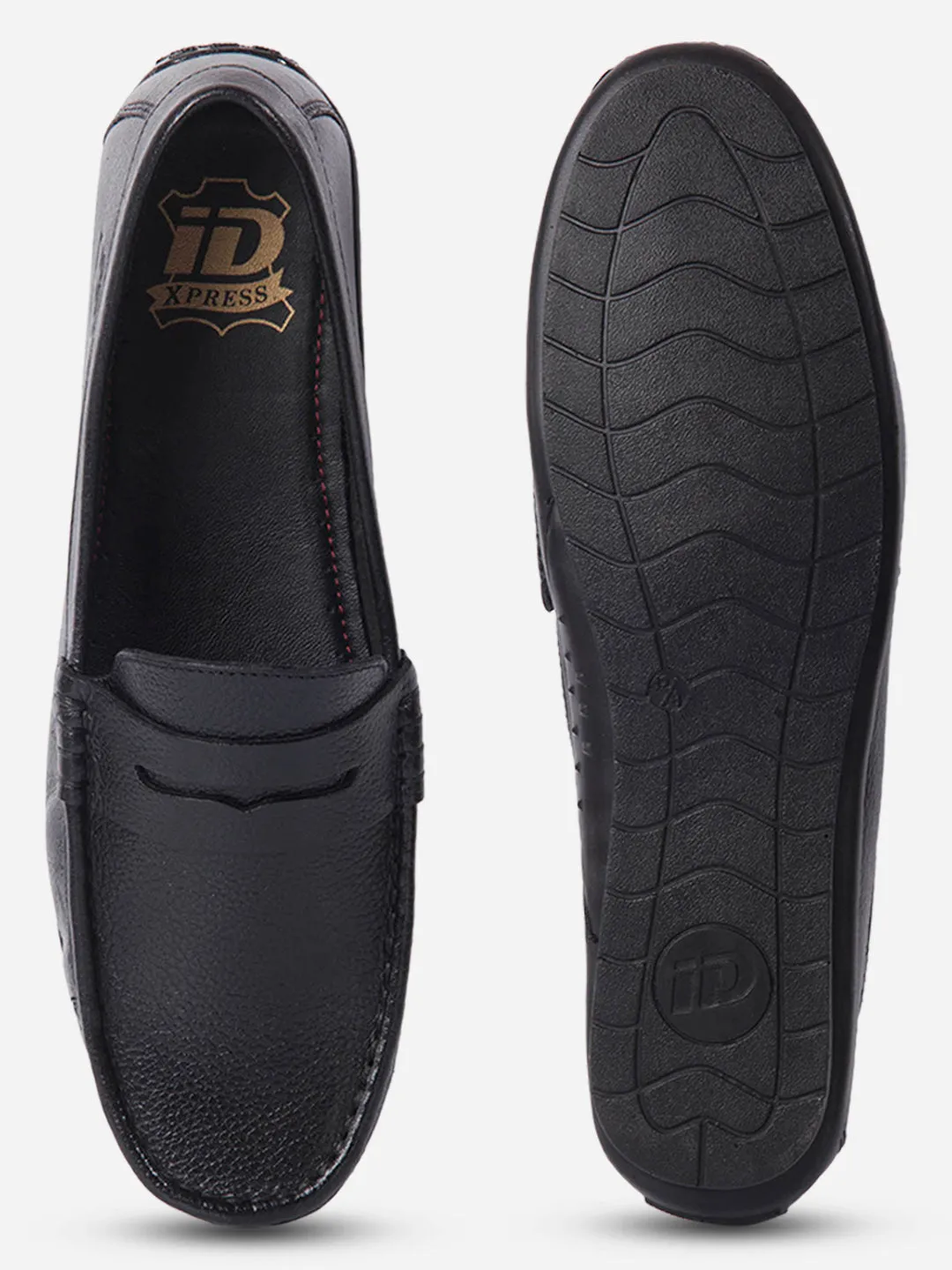 Men's Black Loafers (ID6111)